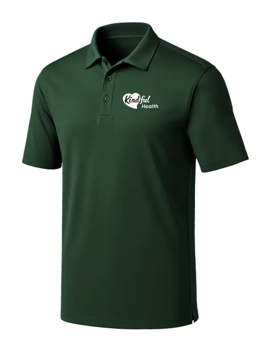 Dark Green Silk Touch Performance Polo w/Kindful Health Logo