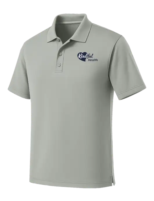 Light Grey Dry Zone UV Micro Mesh Polo w/Kindful Health Logo