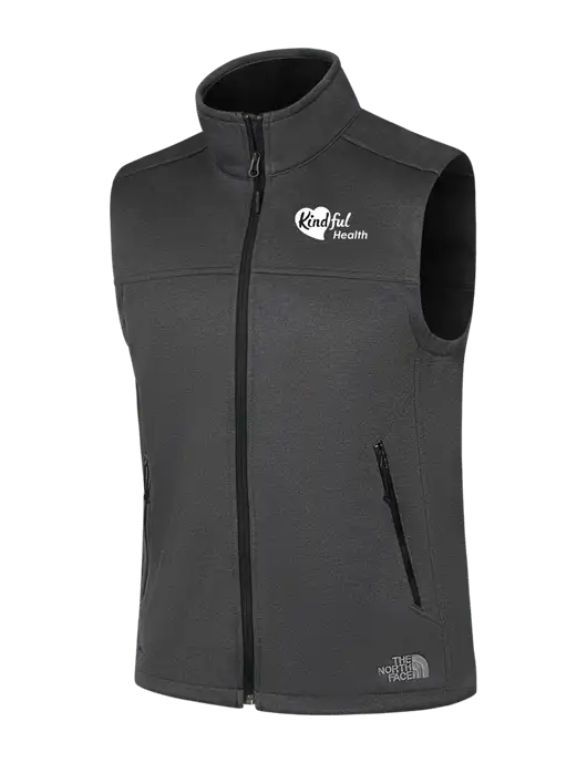North Face Dark Grey Heather Ridgewall Soft Shell Vest w/Kindful Health Logo