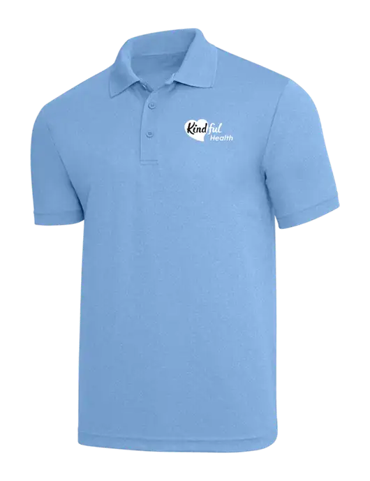 Light Royal Heather PosiCharge RacerMesh Polo w/Kindful Health Logo