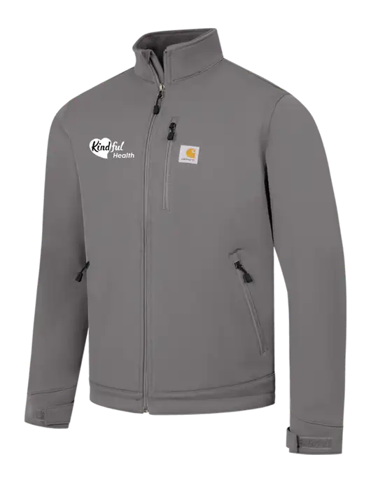Carhartt Dark Medium Grey Crowley Soft Shell Jacket w/Kindful Health Logo