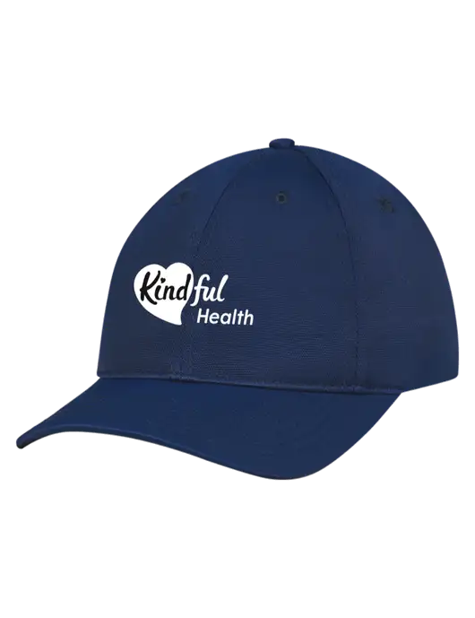 Navy Nylon Twill Performance Cap w/Kindful Health Logo