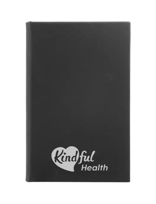 Black Leatherette 5.25 x 8.25 Journal w/Kindful Health Logo