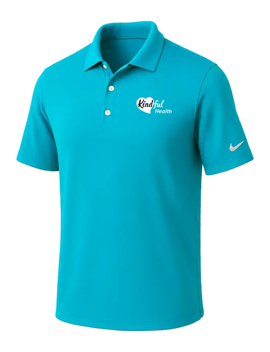 NIKE Sapphire Blue Dri-Fit Micro Pique Polo w/Kindful Health Logo