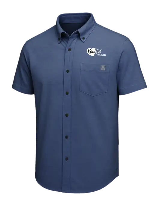HUK Light Navy Kona Solid Shirt w/Kindful Health Logo