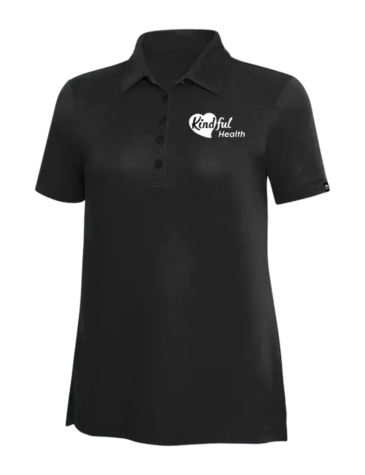 TravisMathew Black Solid Womens Oceanside Polo w/Kindful Health Logo