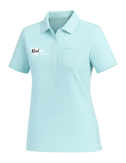 Vineyard Vines Womens Very Light Sapphire Fanshell Polo  w/Kindful Health Logo