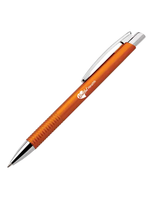 Malay Orange Ballpoint Pen - Blue Ink w/Kindful Health Logo