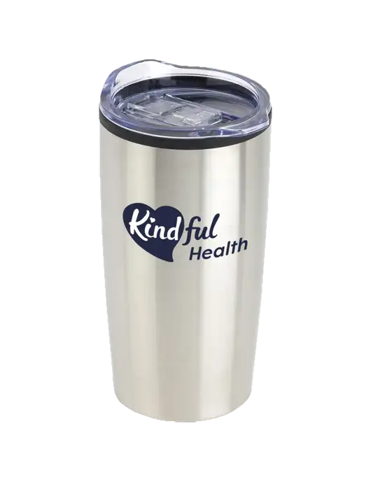 Olympus Silver 20 oz Tumbler w/Kindful Health Logo