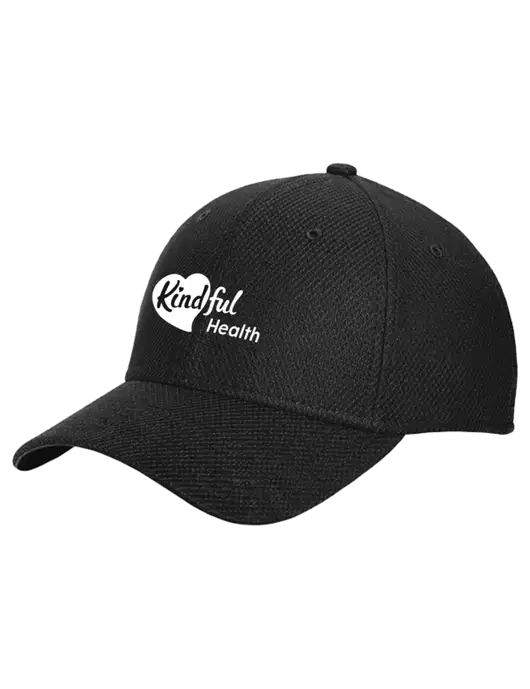 New Era Diamond Era Black Stretch Cap w/Kindful Health Logo