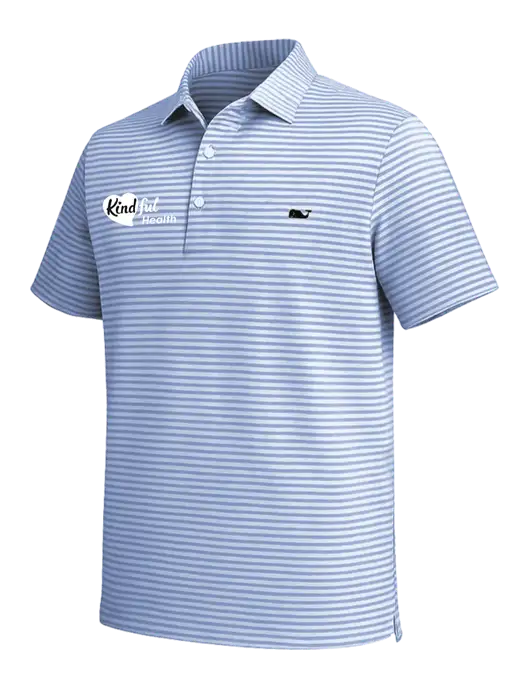 Vineyard Vines Light Navy Heathered Winstead Sankaty Polo w/Kindful Health Logo
