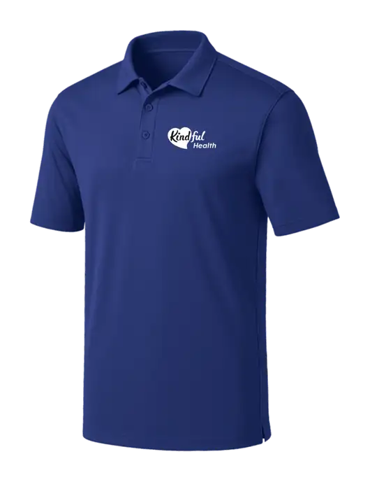 Dark Royal Silk Touch Performance Polo w/Kindful Health Logo