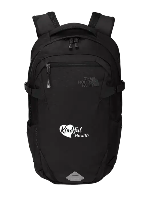 North Face Fall Line Black Heather Backpack w/Kindful Health Logo