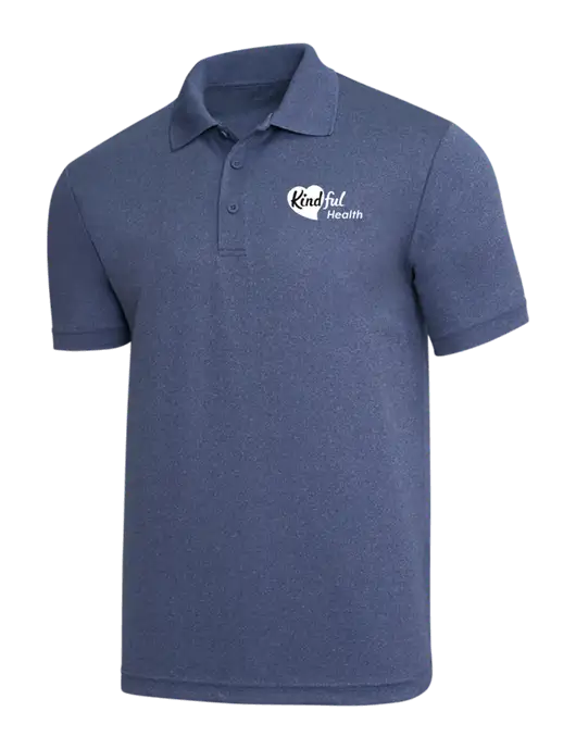 Light Navy Heather PosiCharge RacerMesh Polo w/Kindful Health Logo