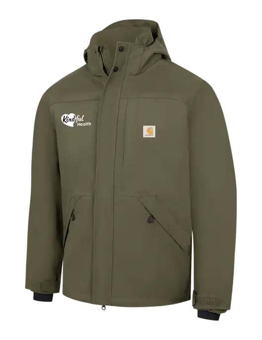 Carhartt Dark Olive Storm Defender Shoreline Jacket w/Kindful Health Logo