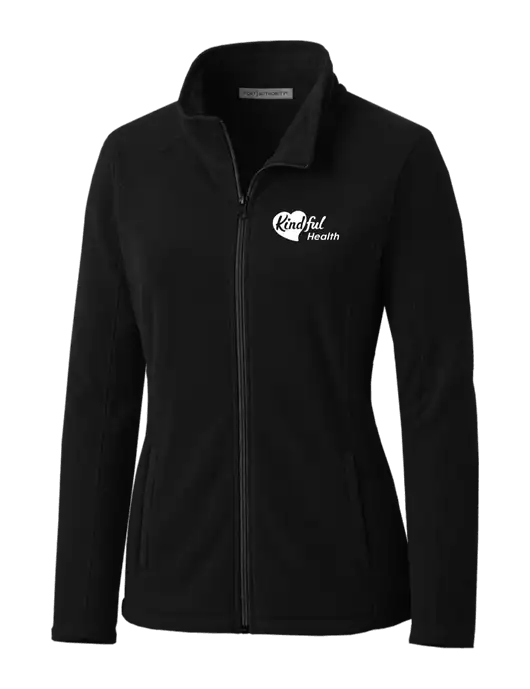Black Womens Microfleece Jacket w/Kindful Health Logo