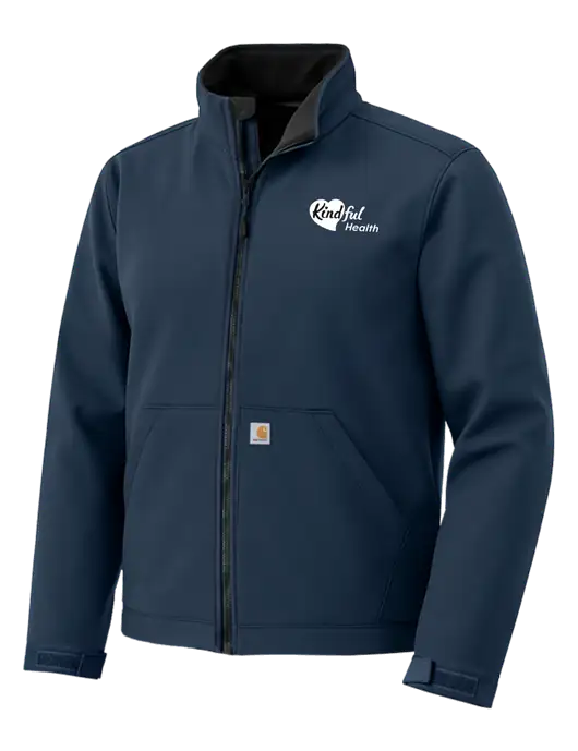 Carhartt Rain Defender Dark Navy Soft Shell Jacket w/Kindful Health Logo