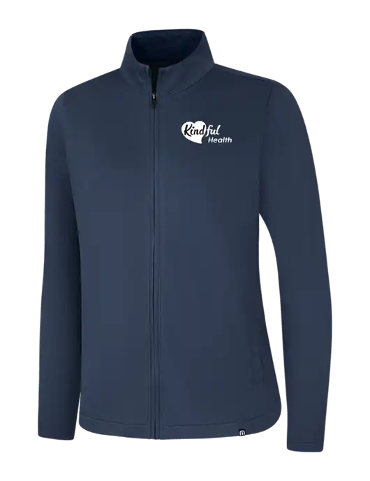 TravisMathew Womens Navy Coveside Full-Zip w/Kindful Health Logo