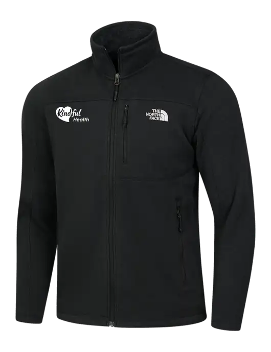 North Face Black Heather Sweater Fleece Jacket w/Kindful Health Logo