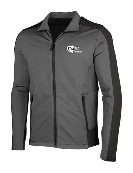 Medium Grey Heather Grid Fleece Jacket w/Kindful Health Logo