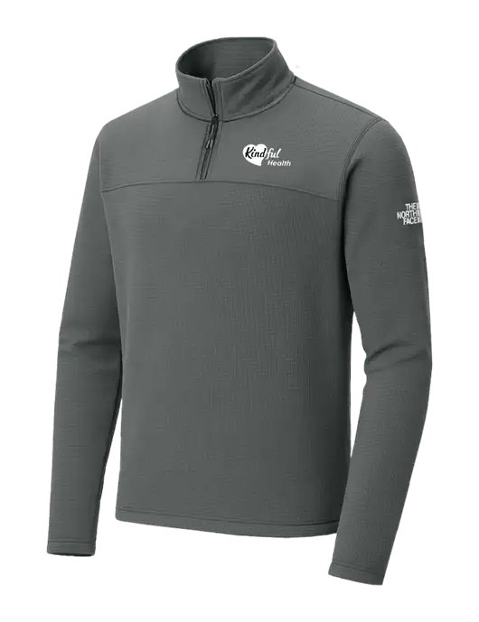 The North Face Aim 1/4-Zip Dark Medium Grey Fleece w/Kindful Health Logo