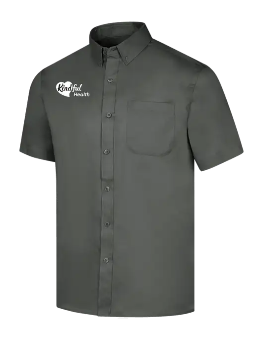Short Sleeve Dark Grey Superpro React Twill Shirt w/Kindful Health Logo