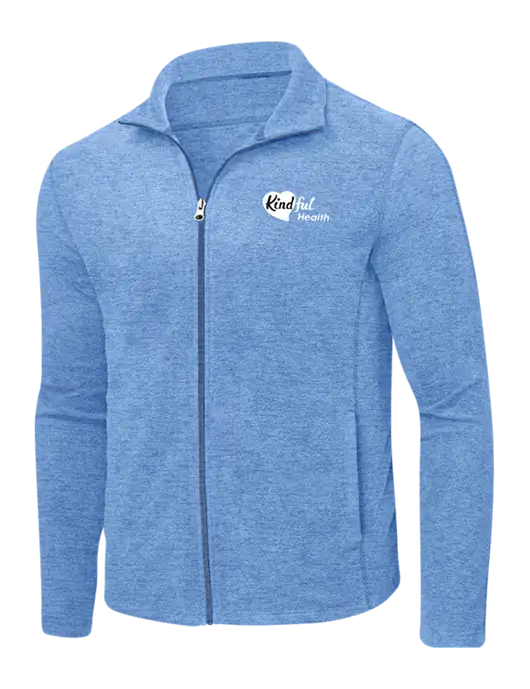 Light Royal Heather Microfleece Full-Zip Jacket w/Kindful Health Logo