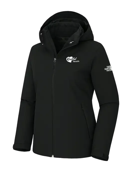 The North Face Womens Castle Valley Triclimate 3-in-1 Black Jacket w/Kindful Health Logo, Kindful Health Logo