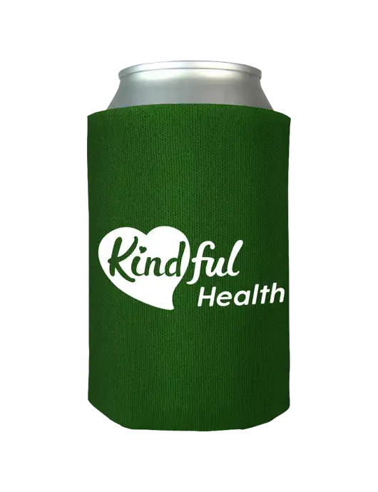 Kelly Green Foam Coolie w/Kindful Health Logo