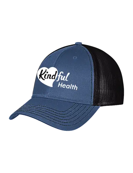 Dark Royal/Black Mesh Trucker Cap Snap Back w/Kindful Health Logo