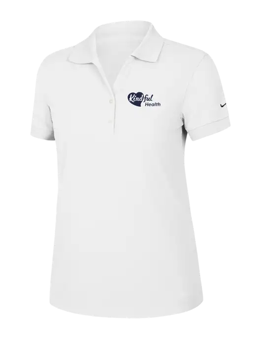 Nike Womens Dri-FIT Classic White Polo w/Kindful Health Logo