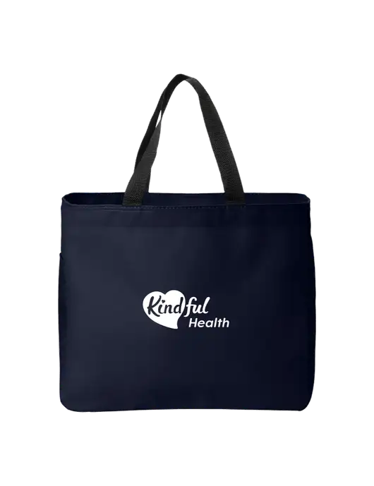 Essential Dark Navy Tote w/Kindful Health Logo