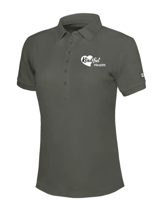OGIO Womens Medium Grey Jewel Polo w/Kindful Health Logo