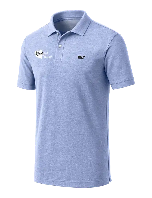 Vineyard Vines Edgartown Light Royal Pique Polo w/Kindful Health Logo