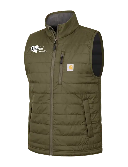 Carhartt Dark Olive Gilliam Vest w/Kindful Health Logo