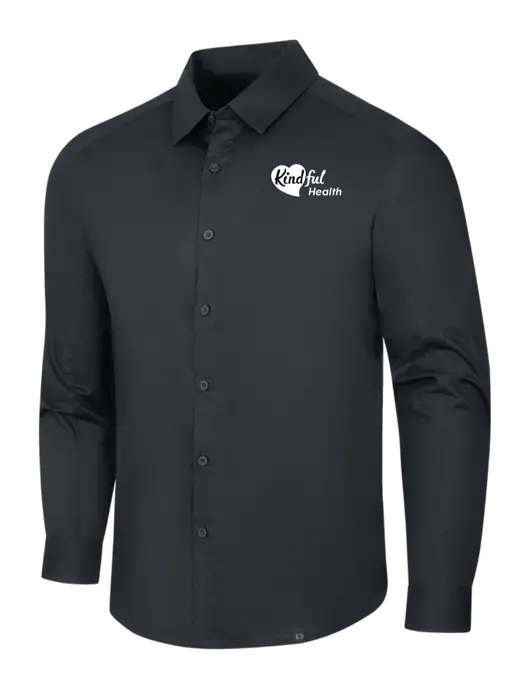 OGIO Black Commuter Woven Shirt w/Kindful Health Logo