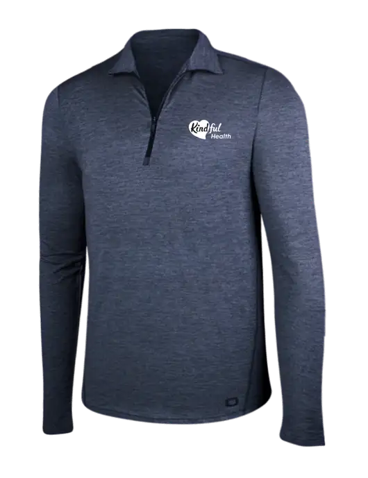 OGIO Blue Indigo Heather Endurance Force 1/4 Zip w/Kindful Health Logo