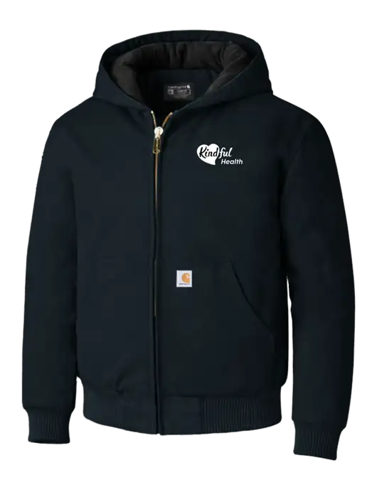 Carhartt Navy Quilted-Flannel-Lined Duck Active Jacket w/Kindful Health Logo