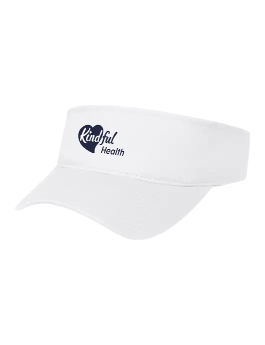 White Cap Visor w/Kindful Health Logo
