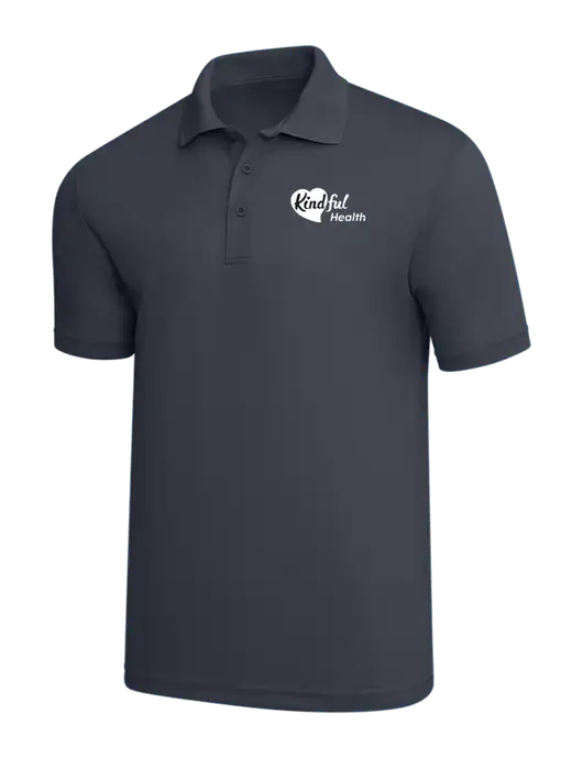 Dark Grey PosiCharge RacerMesh Polo w/Kindful Health Logo