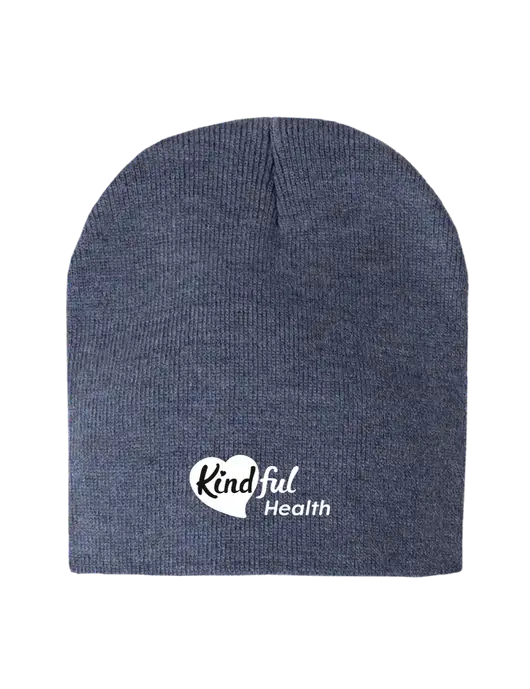 Navy Heather Element Knit Beanie w/Kindful Health Logo