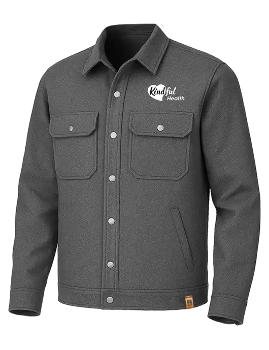 Russell Outdoors Dark Grey Heather Basin Jacket w/Kindful Health Logo