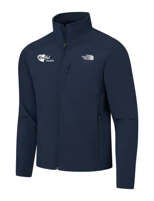 North Face Navy Apex Barrier Soft Shell Jacket w/Kindful Health Logo