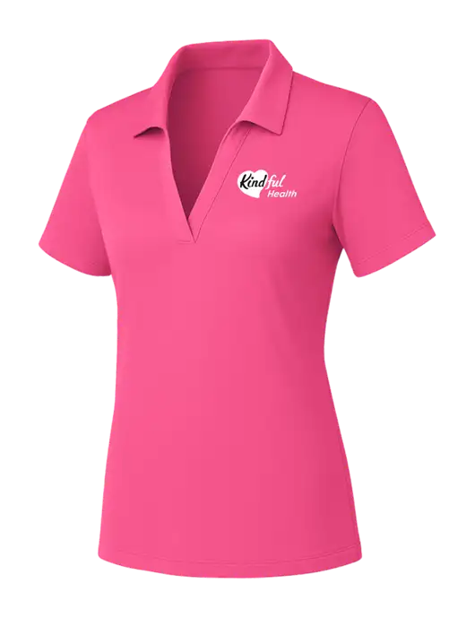 Womens Pink PosiCharge RacerMesh Polo w/Kindful Health Logo