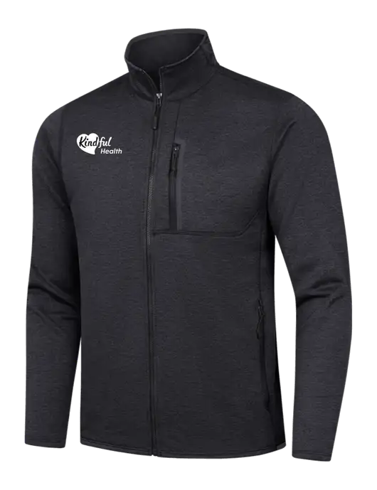 North Face Dark Grey Heather Skyline Full-Zip Fleece Jacket w/Kindful Health Logo