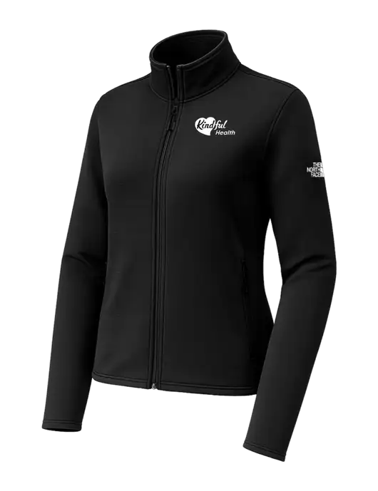 The North Face Womens Aim Full-Zip Black Fleece Jacket w/Kindful Health Logo
