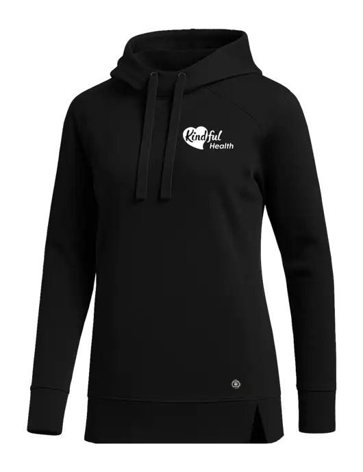 OGIO Black Womens Luuma Pullover Fleece Hoodie w/Kindful Health Logo