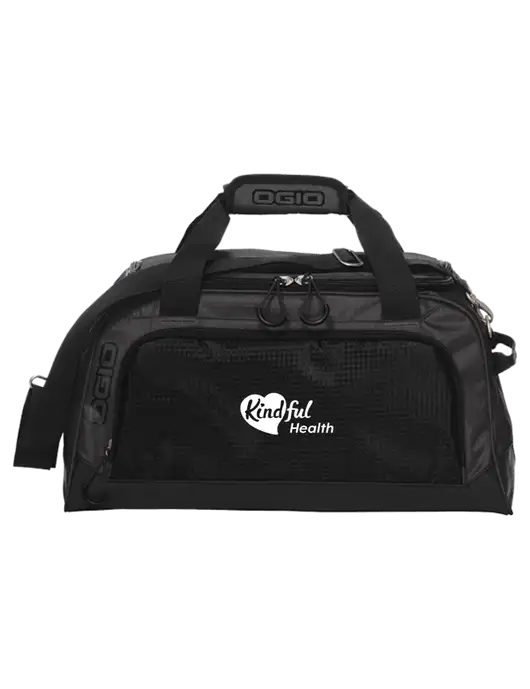OGIO Breakaway Very Dark Grey/Black Duffel w/Kindful Health Logo