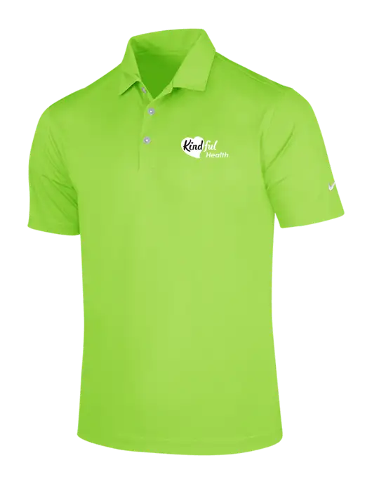 NIKE Light Kelly Green Dri-Fit Vertical Mesh Polo w/Kindful Health Logo