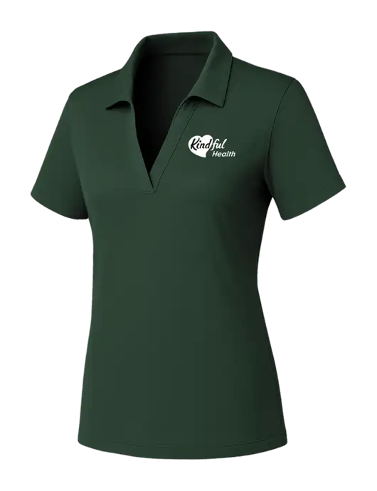Womens Dark Green PosiCharge RacerMesh Polo w/Kindful Health Logo